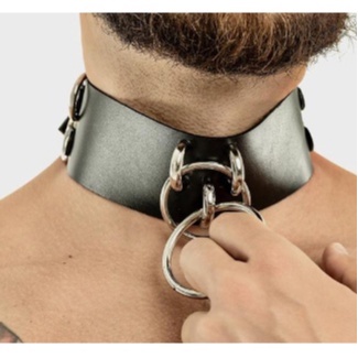 Vòng Cổ Choker Da Đính Gai Tròn Phong Cách Gothic Punk