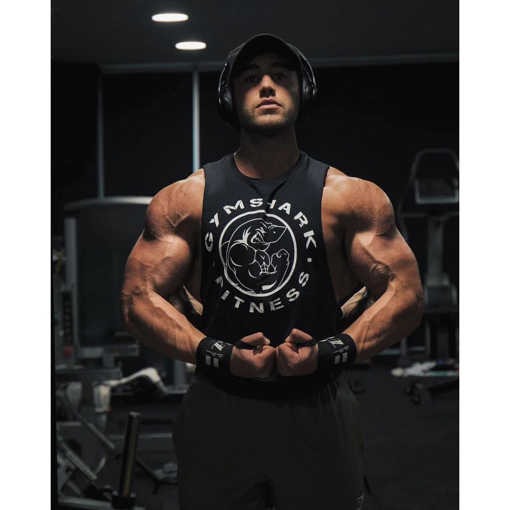 Áo tankop gym nam, áo ba lỗ tập gym nam Thun cotton 100% Xịn mát