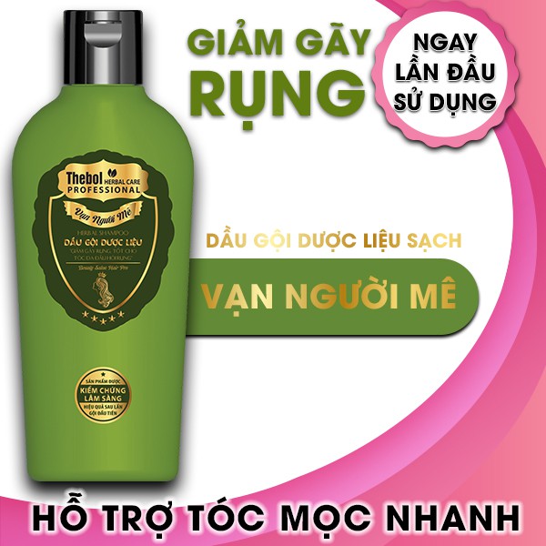 Dầu gội dược liệu sạch giảm rụng Thebol Vạn Người Mê 175g