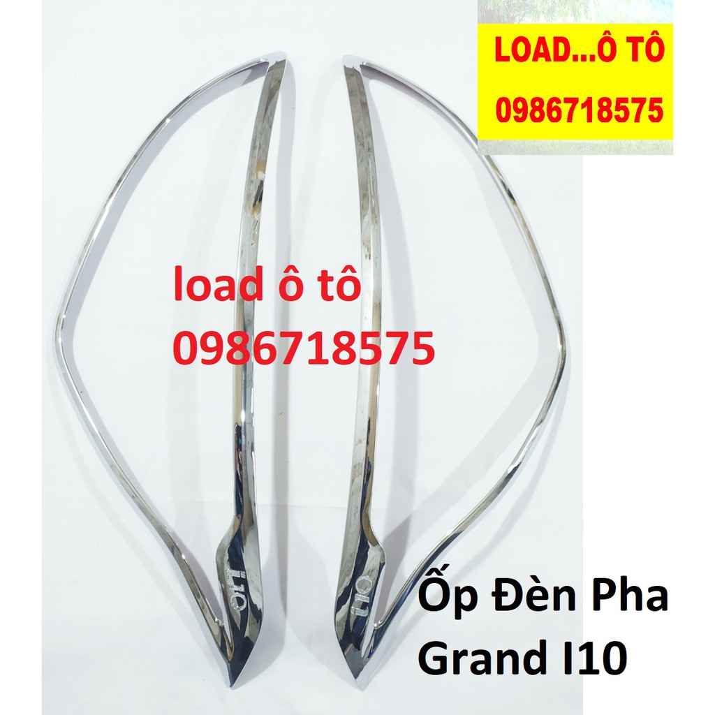 Ốp Viền Đèn Pha, Hậu Xe Huyndai Grand I10 2016-2021 Cho Hatback và Sedan Shop Mạ Crom Cao Cấp