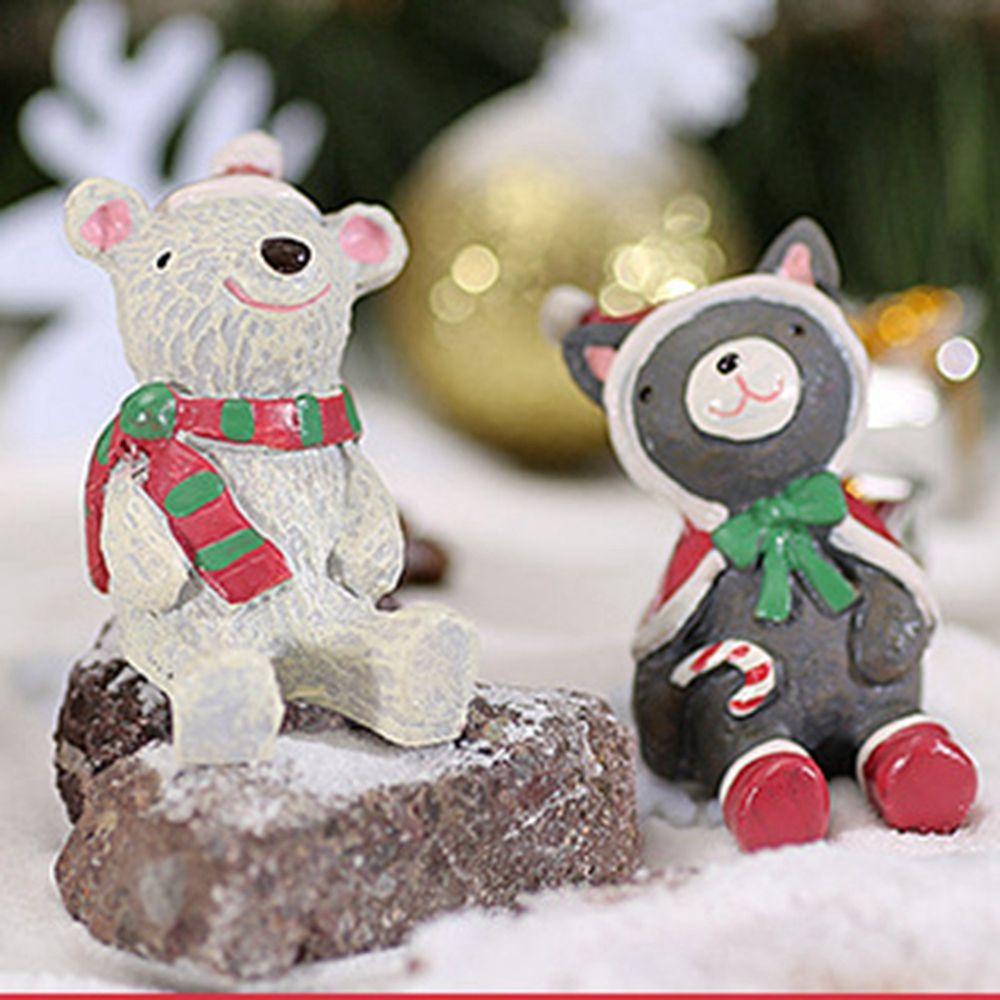 Mô Hình Ông Già Noel Mini Bằng Nhựa Resin Trang Trí Tiểu Cảnh