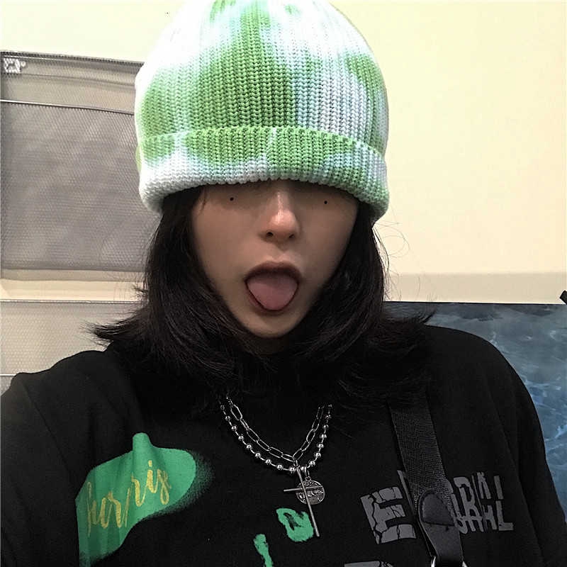 Mũ Len Dệt Kim Ngắn Nhuộm Màu Thời Trang 227738Mũ Len Nam Nữ Ấm Áp Bằng Da