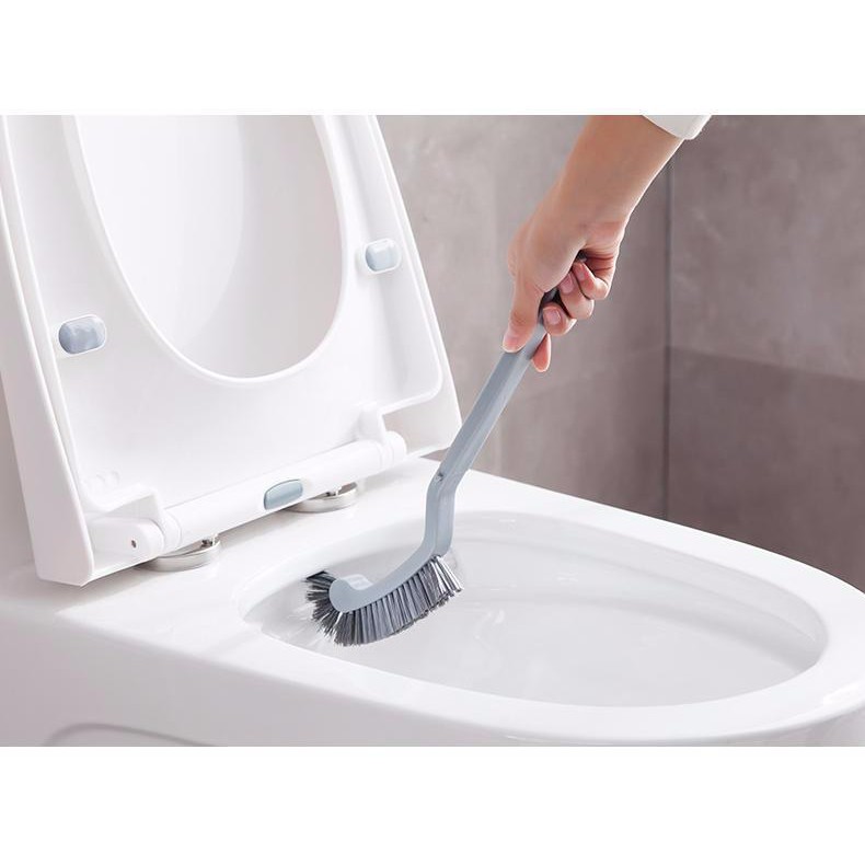 Bàn chải vệ sinh toilet bằng nhựa hình bán nguyệt