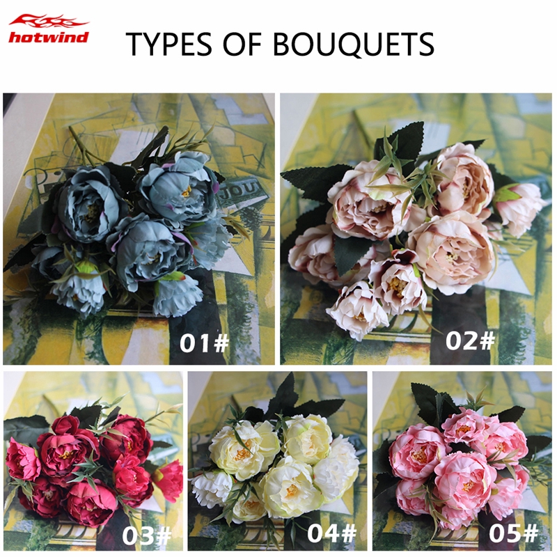 Bó Hoa Mẫu Đơn Giả Trang Trí Đa Dụng Nhiều Màu Tùy Chọn