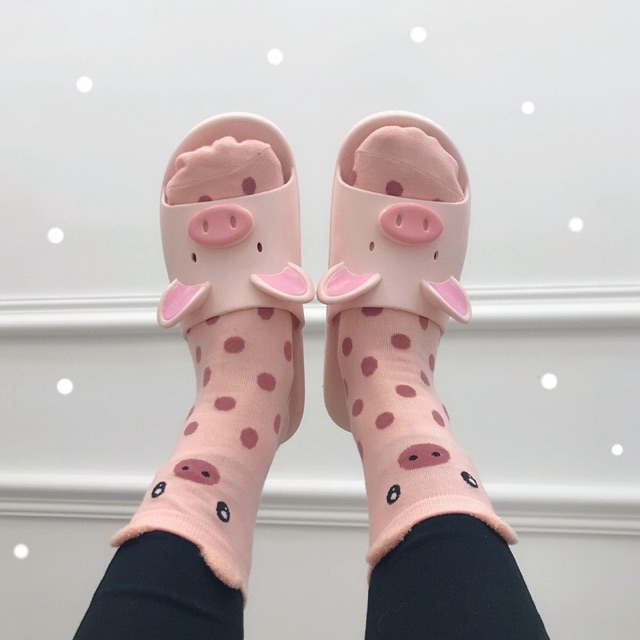 Dép Heo Kute Cao Su Đúc Dẻo Size 37-40 - Lucky Girl shop