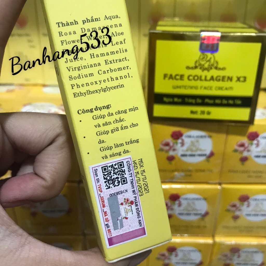 Combo dưỡng trắng Face + Serum X3