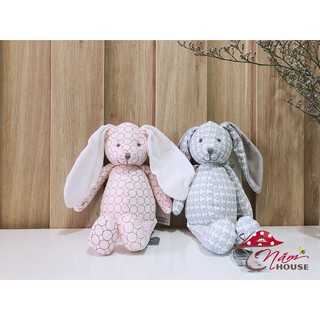 Thỏ bông bunny vải mềm 2 màu hồng xanh đáng yêu - Size 30