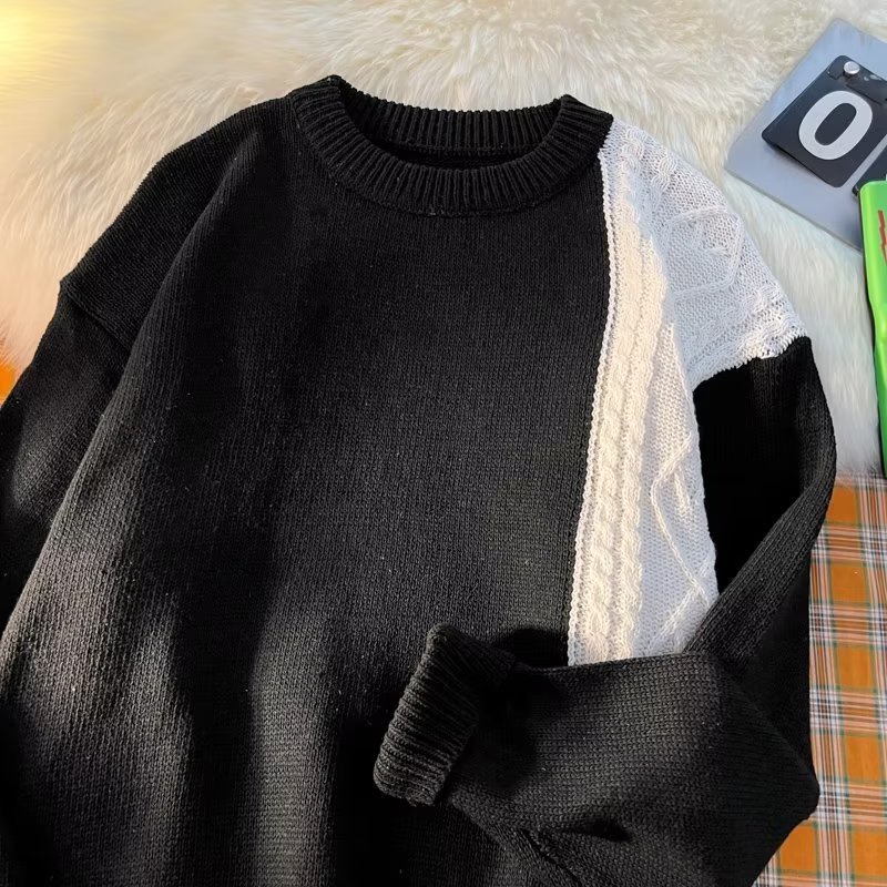 Áo sweater Dệt Kim Tay Dài Cổ Tròn Thời Trang Mùa Đông Cho Nam