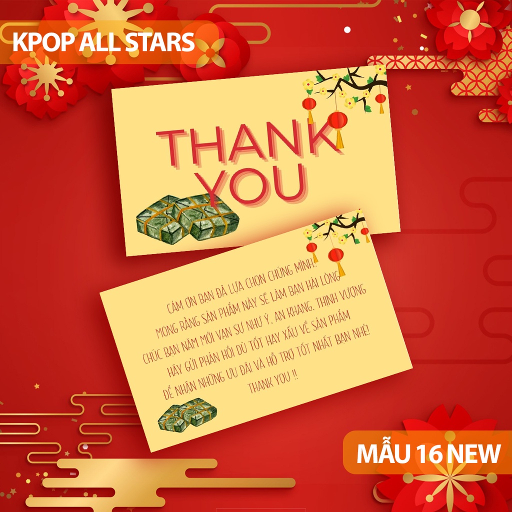 Hộp nhựa kèm 100 card cám ơn, card Thank you sáng tạo độc đáo hợp trend (11 mẫu)  dành riêng cho shop bán hàng