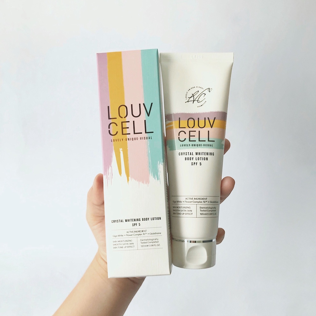Dưỡng Thể Trắng Da LOUV CELL Crystal Whitening Body Lotion 120ml - Bovie