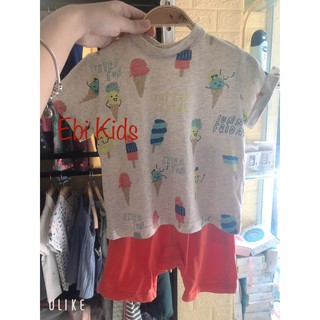 Set zara bé trai hình Kem