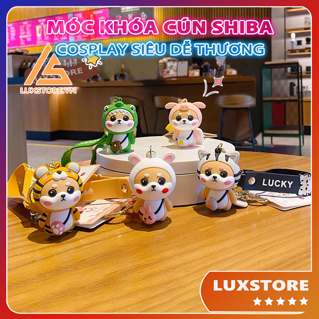 MÓC KHÓA CÚN SHIBA COSPLAY THÚ SIÊU DỄ THƯƠNG MÓC CẶP BA LÔ TÚI XÁCH – LUXSTORE
