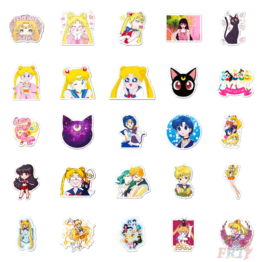 100Pcs/Set ❉ Sailor Moon Series A Stickers ❉ Anime DIY Fashion Luggage Laptop Skateboard Doodle Stickers