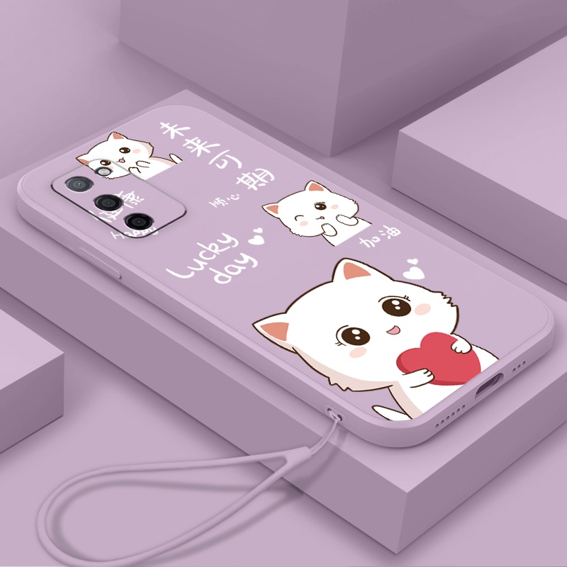 Ốp Điện Thoại tpu Dẻo Họa Tiết Chú Mèo & Trái Tim Dễ Thương Chống Trượt Cho oppo a57 2022 a96 a36 a76 a55 a57 a39 f1s a59