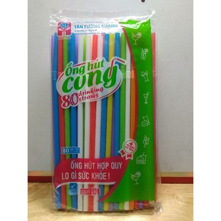 Ống hút nhựa sử dụng 1 lần ( đầu bẻ cong được )
