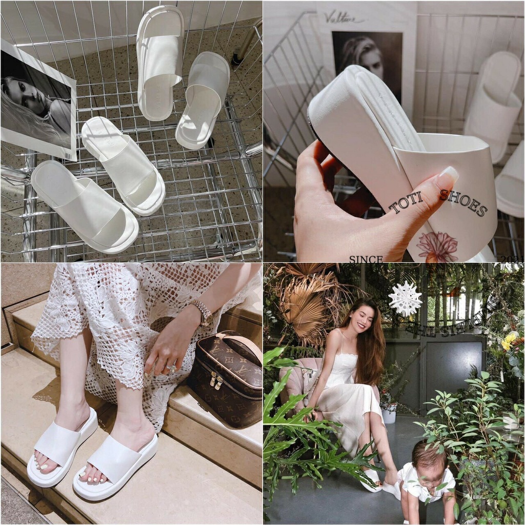 DÉP XUỒNG NỮ TOTIIE SHOES - XUỒNG NỮ ĐẾ BẰNG THỜI TRANG BẢN NGANG - DÉP LÊ NỮ - D2110130