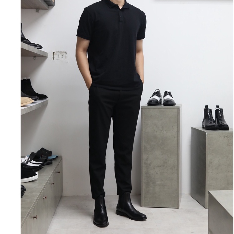 Giày Chelsea Boot Hood - Da bò nguyên tấm & Đế fip gỗ cao 3cm - Bảo hành 12 tháng