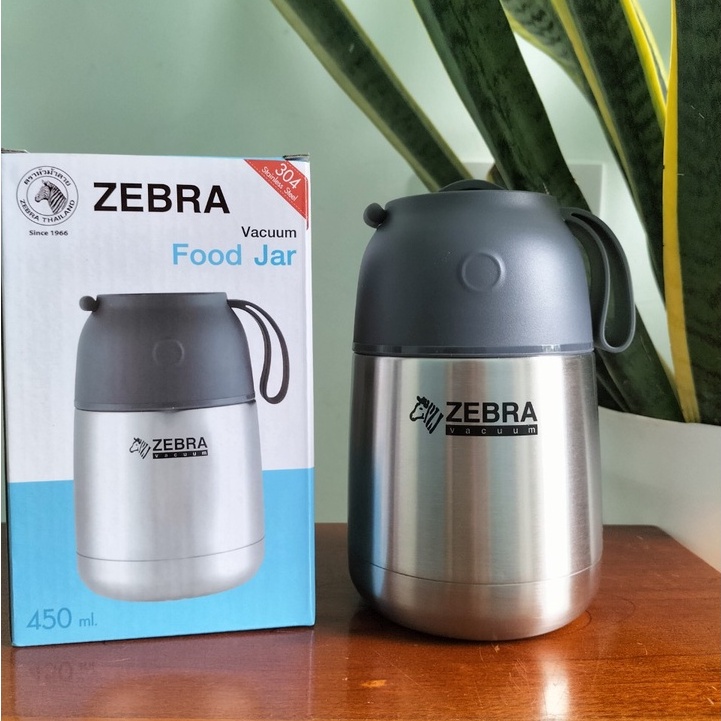 Bình giữ nhiệt ủ cháo zebra 450ml -650ml Thái Lan hàng nhập khẩu cao cấp- màu inox