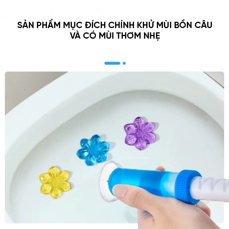 [SẴN HÀNG] Gel Khử Trùng, Khử Mùi Bồn Cầu, Thơm Nhà Vệ Sinh Dạng Thạch Hình Bông Hoa