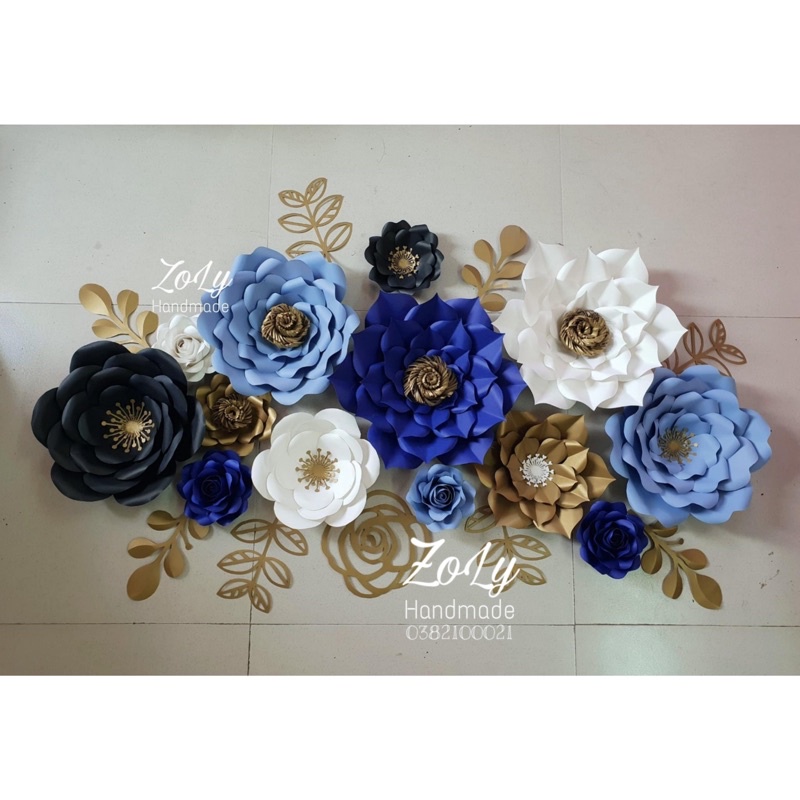 Hoa giấy cao cấp trang trí cửa hàng sang sịn