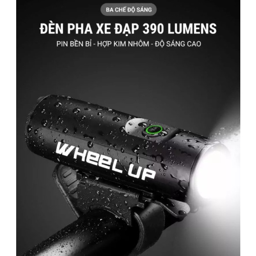 Đèn led trước gắn ghi đông WHEEL UP 390LM