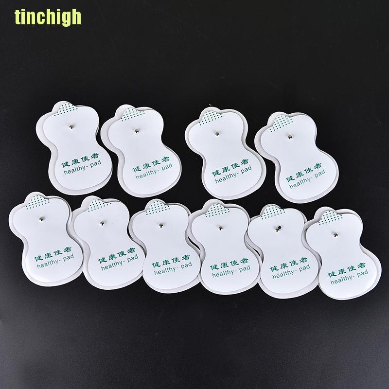 (Hàng Mới Về) Bộ 10 Miếng Dán Massage Điện Màu Trắng