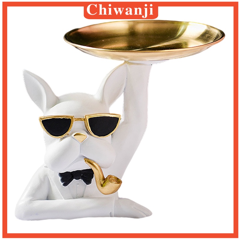Khay Đựng Chìa Khóa / Tiền Xu / Chìa Khóa Để Bàn Bằng Nhựa Resin Hình Chú Chó Bull Phong Cách Bắc Âu Cho Nam Và Nữ
