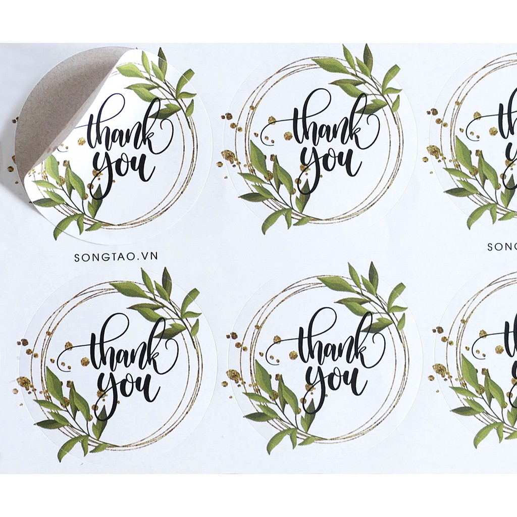 Tem Dán Tròn In Chữ  "Thank You" | BigBuy360 - bigbuy360.vn