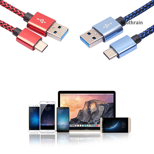 Southrain USB 2.0 to USB 3.1 Type C 5Gbps High Speed Sync Nylon Braid USB Cable Cord