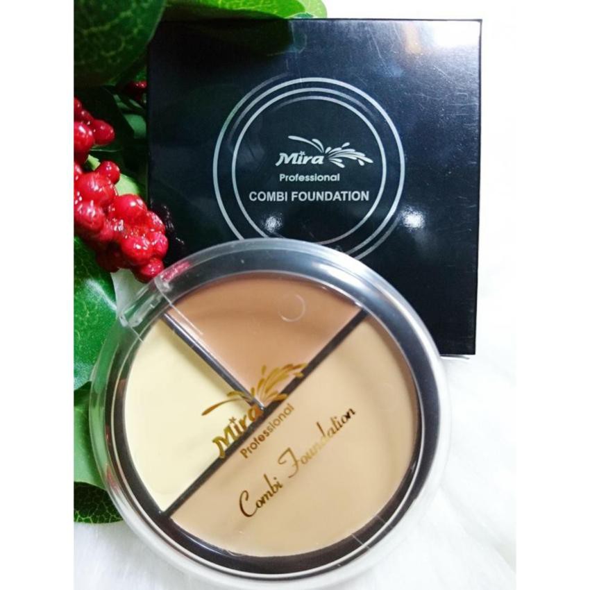 Kem che khuyết điểm và tạo điểm nhấn 3 ngăn màu MIRA Professional Combi Foundation 30g