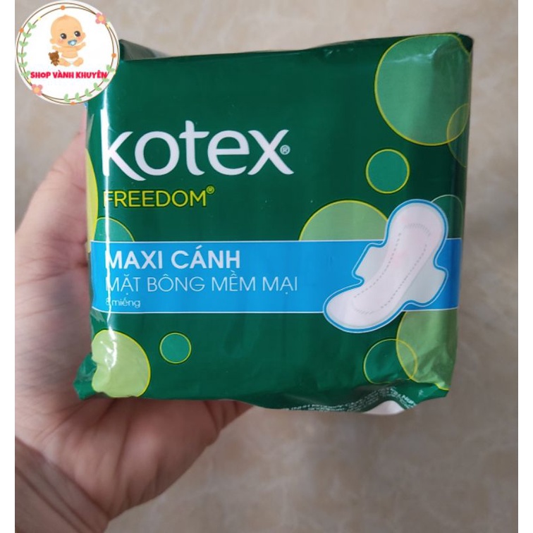 Băng vệ sinh Kotex Freedom Maxi cánh 8 miếng