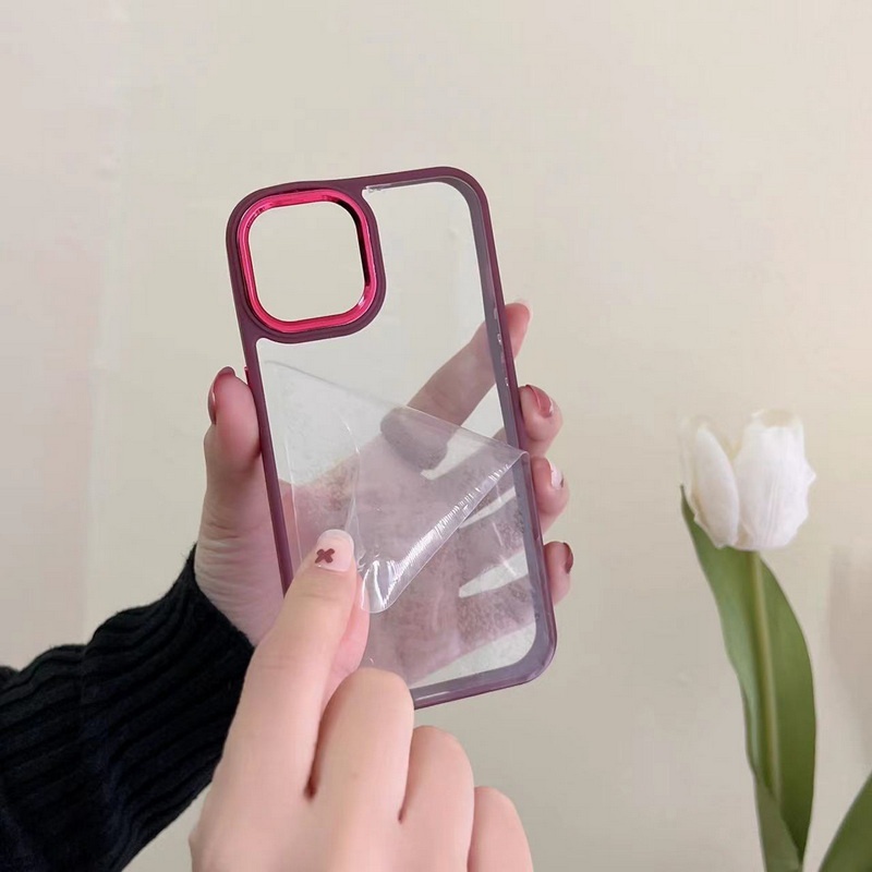 Ốp Điện Thoại Cứng Hình Vuông Có Khung Mạ Cho iPhone 14 13 12 11 Pro Max XS XR X 8 7 Plus + SE 2020