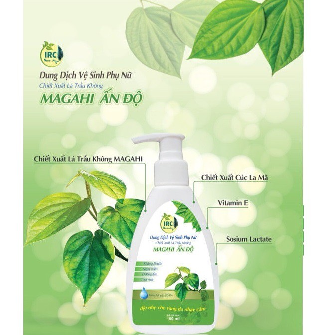 Dung dịch vệ sinh phụ nữ trầu không IRC MAGAHI Ấn Độ 150ml