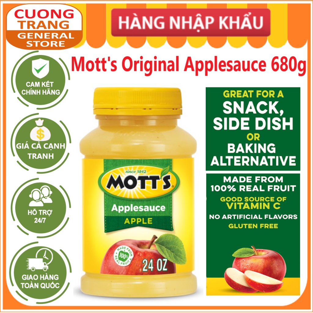 Sốt táo apple sauce motts 680g nhập khẩu từ mỹ