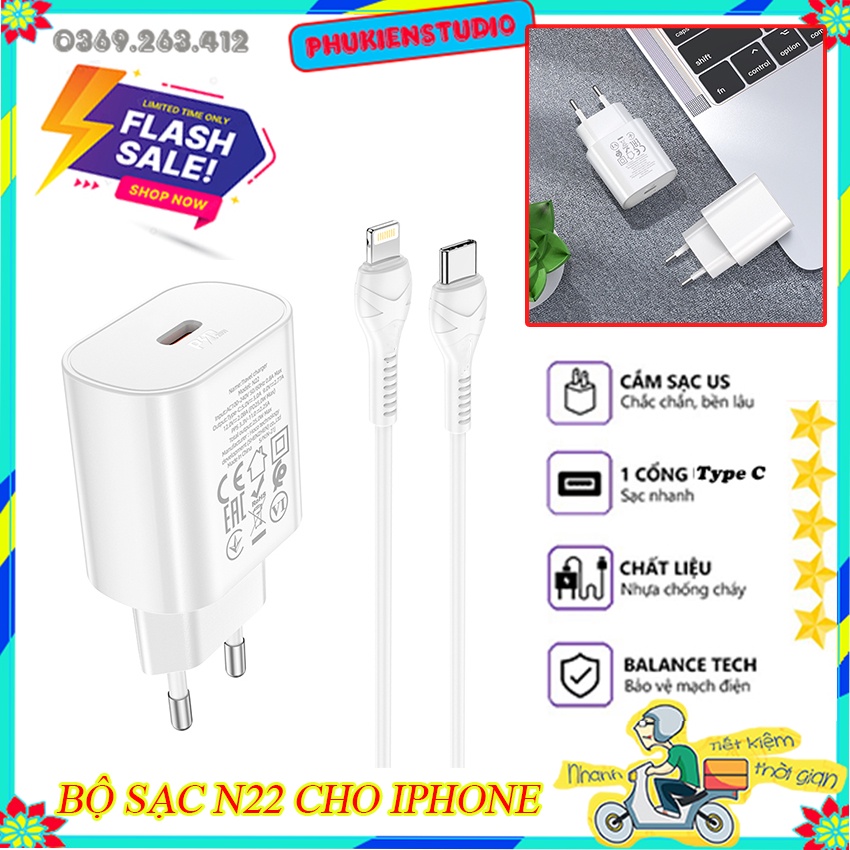 💥HOT💥 Củ Sạc Nhanh N22 Chống Cháy Nổ - Cốc Sạc Nhanh Chân cắm tiêu chuẩn US - BH 12 Tháng