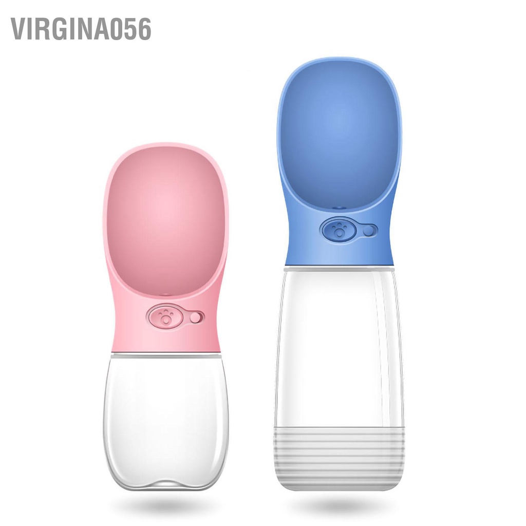 Virgina056 350ml Cốc nước cho thú cưng Rò rỉ Bằng chứng du lịch di động Chai chó mèo Đi bộ ngoài trời đường dài Du