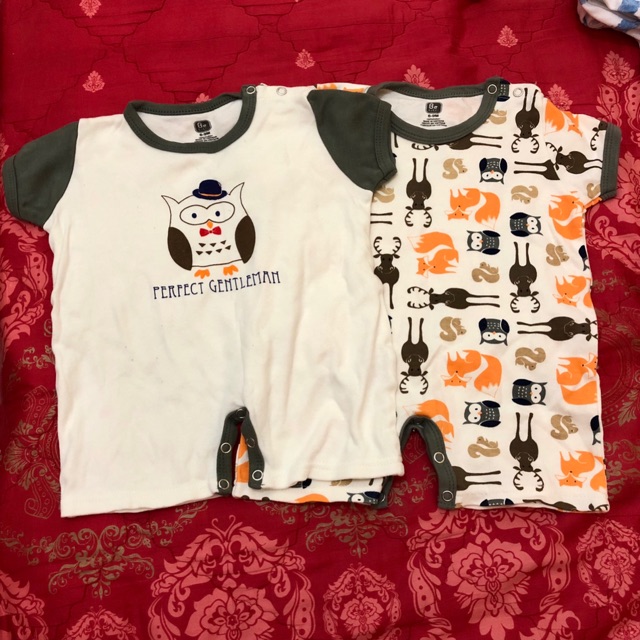 Set body đùi cộc Beliti con cú size 6-9m
