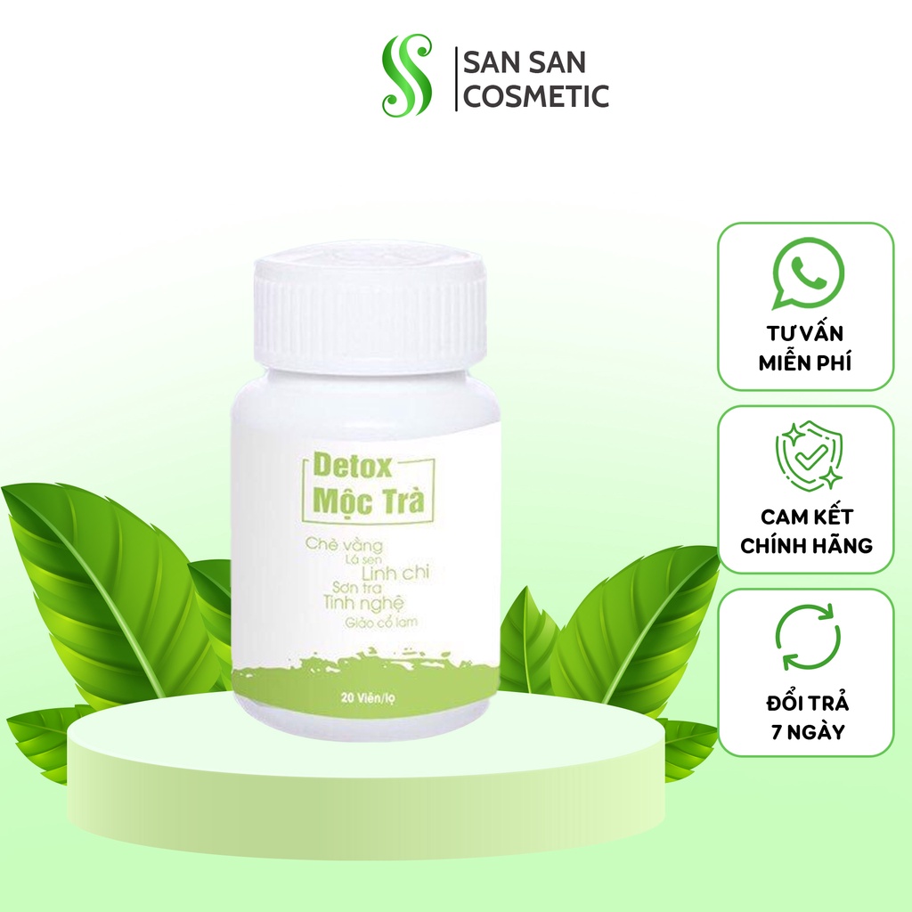 Viên detox xổ mở mộc trà drcell hỗ trợ detox cơ thể làm đẹp da hộp 20 viên - SAN33