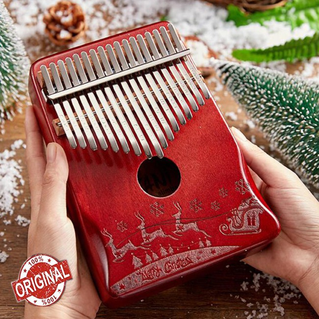 Đàn Kalimba 17 Nốt Bằng Gỗ Phong Cách Giáng Sinh