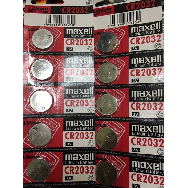 [ Vỉ 5 pin] Pin CMOS Maxell CR2032 - 2032 Lithium 3v - Hàng Chính Hãng