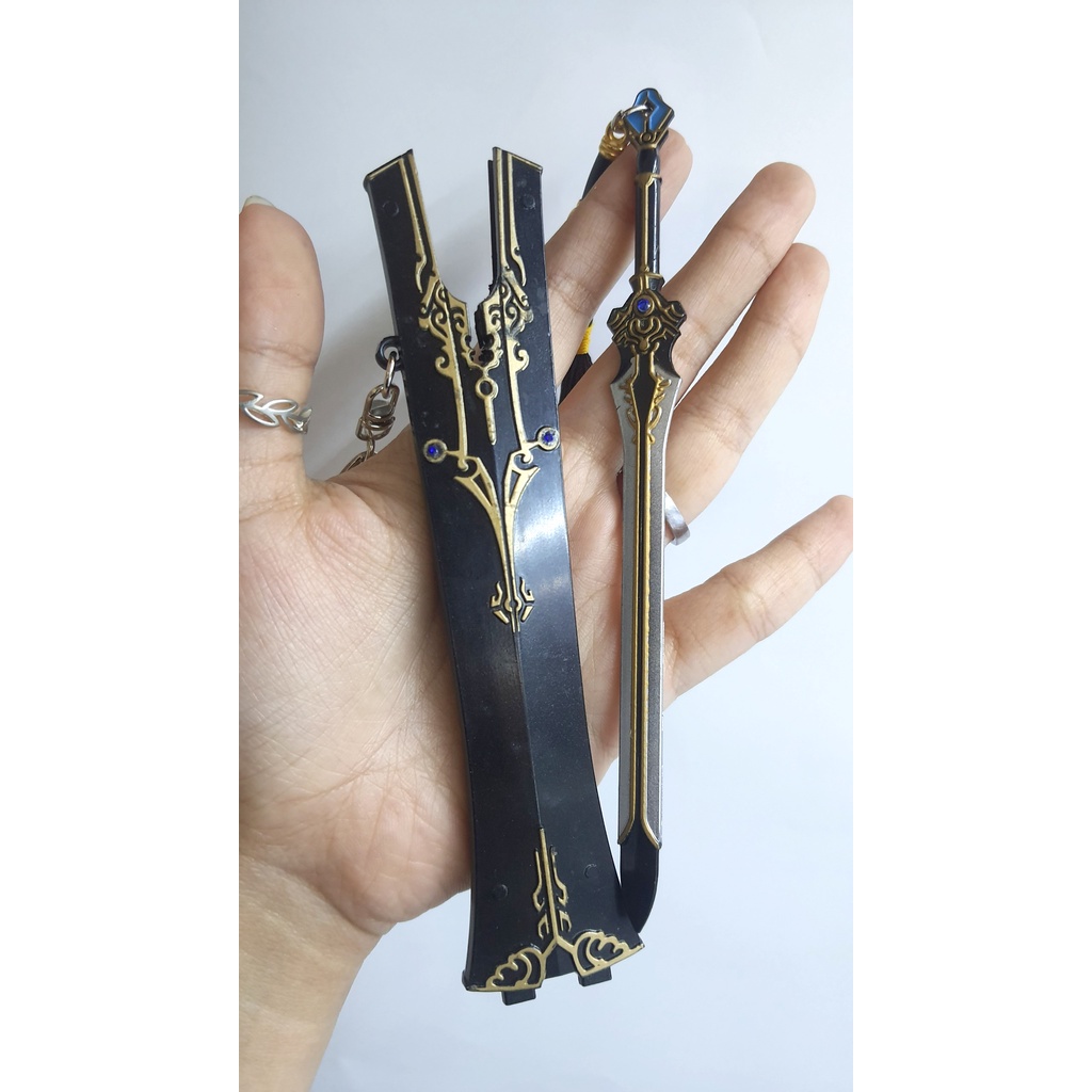 [ Tặng đế ][ 16cm ] Móc khóa Tuyết Danh kiếm của phái Thuần Dương  - JX3 - Baystore