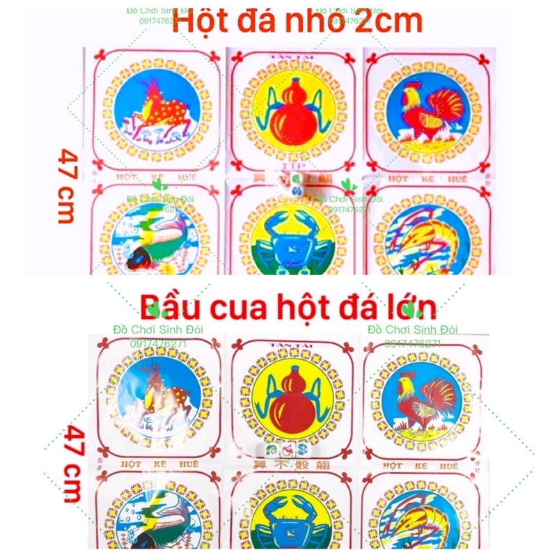 bầu cua hột đá - combo lớn và nhỏ