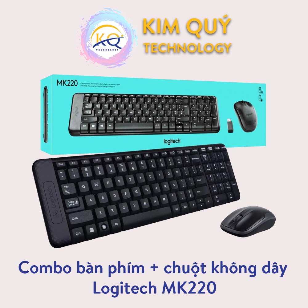 Combo bàn phím + chuột không dây Logitech MK220