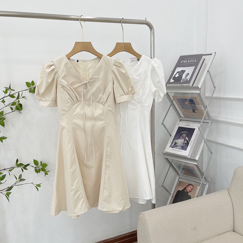 Đầm Trơn Tay Bồng Dáng Xòe Hàng Quảng Châu M110-Teen 888