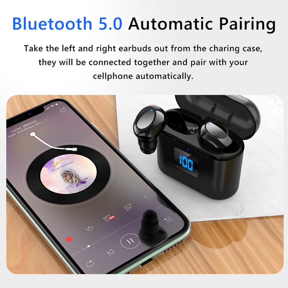 Tai Nghe Bluetooth 5.0 Hel + X11 8d Âm Thanh Sống Động Chất Lượng Cao