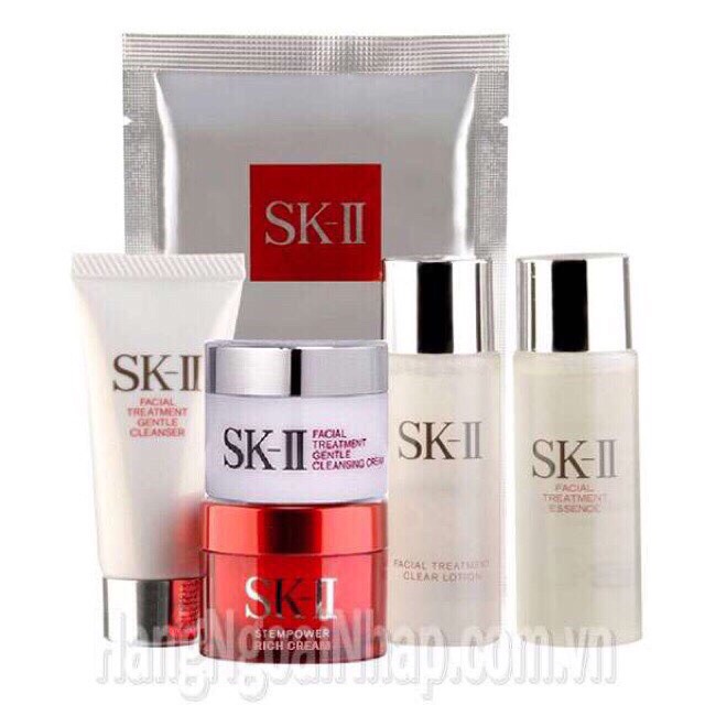 Bộ Dưỡng Trắng Da Sét 6 SK II Mini Facial Nhật Bản