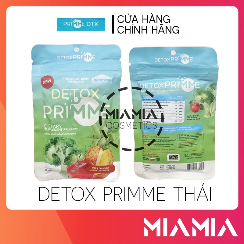 Viên Uống Detox Primme Khử Mỡ Giảm Cân Thái Lan Chính Hãng