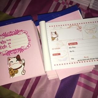 {Giá Sỉ} 🌈ComBo 6 cuốn Hoá Đơn A6 Kute