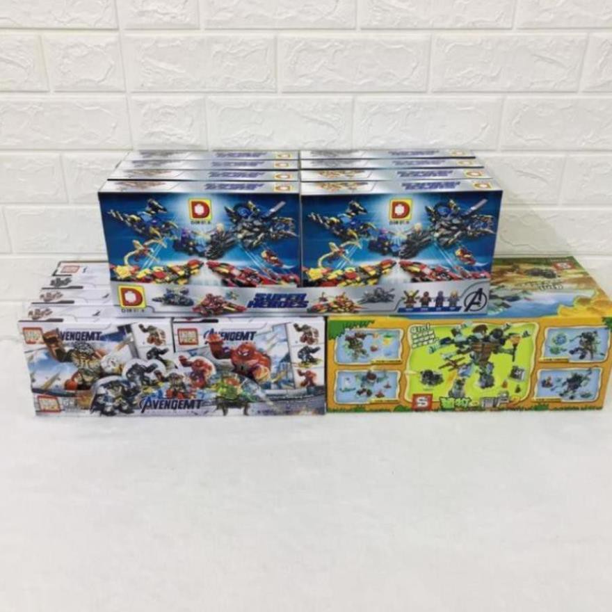 BỘ SƯU TẬP LEGO HỘP NHỎ CÁC LOẠI - lego zombie, đua thuyền, avenger, chiến sĩ, siêu nhân robot