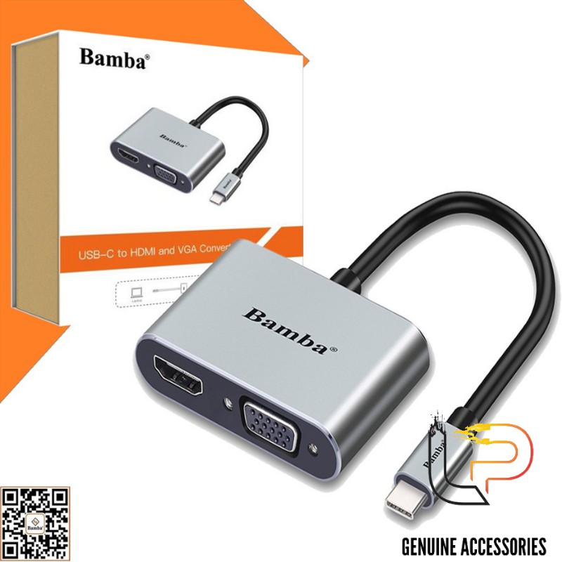 CÁP CHUYỂN USB TYPE-C RA VGA HDHM BAMBA B6